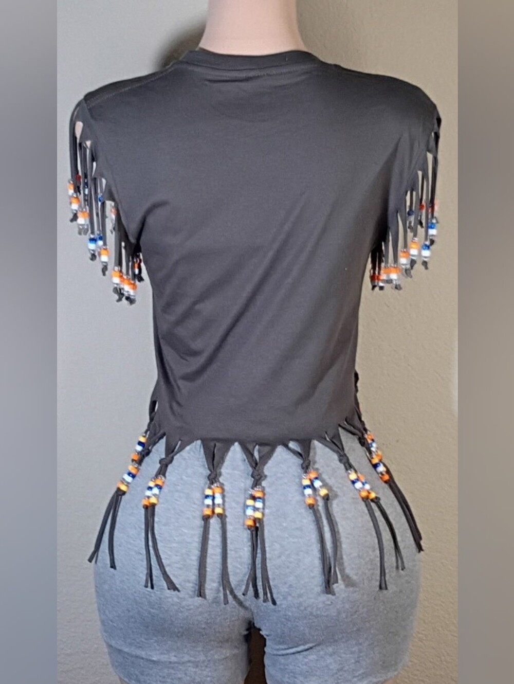 Denver Broncos Custom Fringe Tshirt - Picture 6 of 7